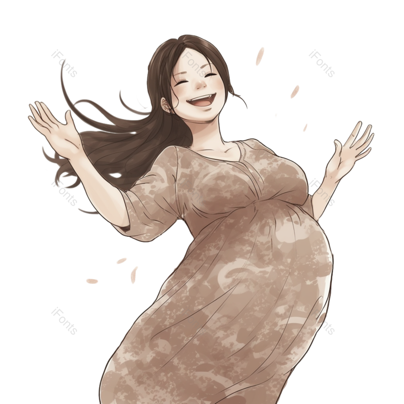 节日图片,母亲节元素,幸福PNG,女人免抠素材